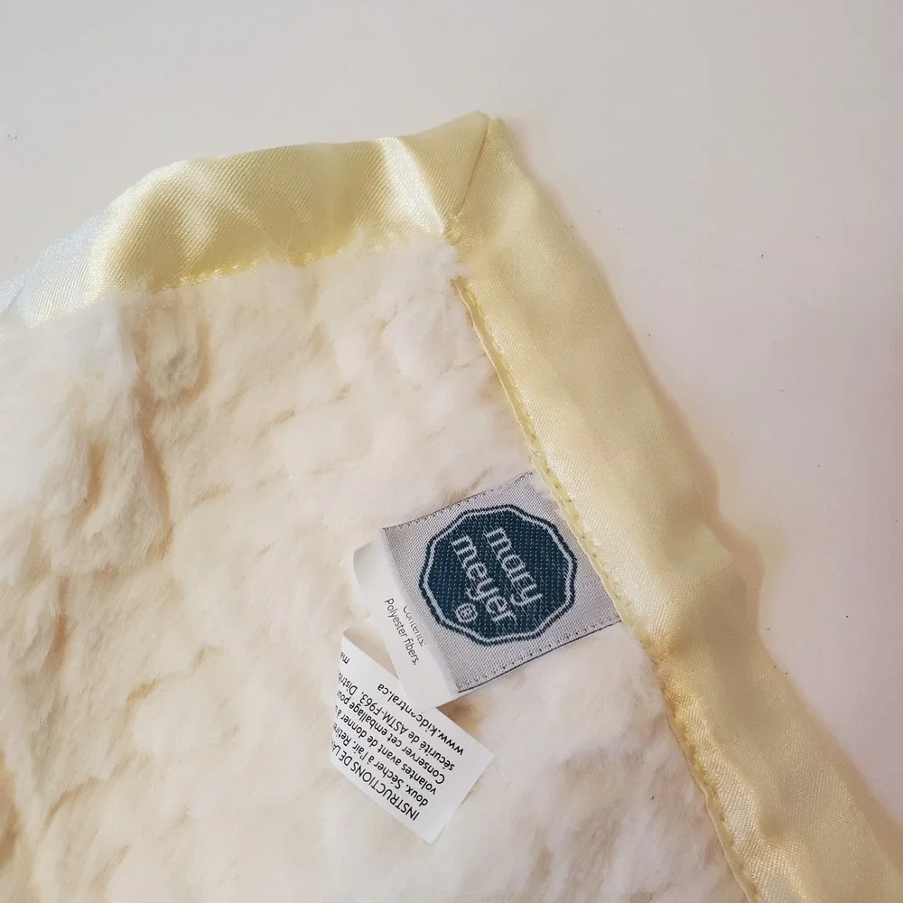Mary Meyer Lamb Lovey Satin Plush Security Blanket‎ Lovey Yellow Nwt